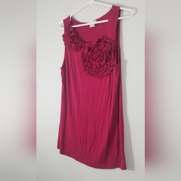 Design History Sleeveless Floral Top. Size Large. 95% Viscose 5% Spandex. EUC. - Picture 2 of 5